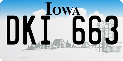 IA license plate DKI663