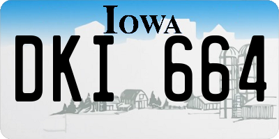 IA license plate DKI664