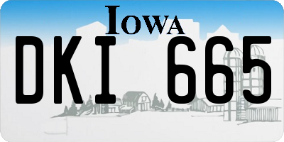 IA license plate DKI665