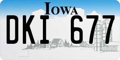 IA license plate DKI677