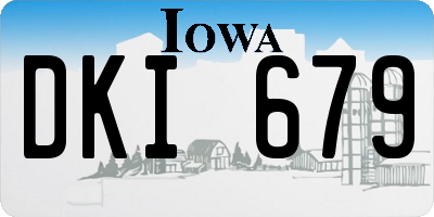IA license plate DKI679