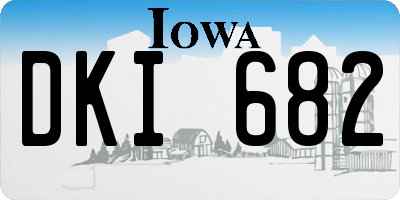 IA license plate DKI682