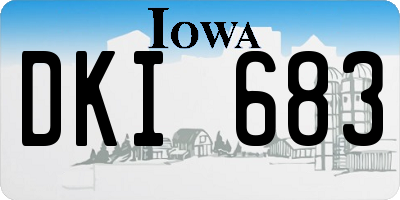 IA license plate DKI683