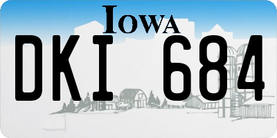IA license plate DKI684
