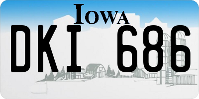 IA license plate DKI686