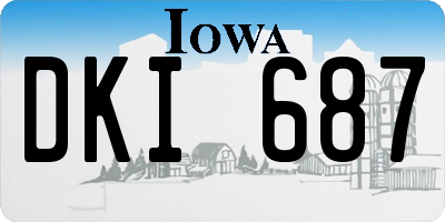 IA license plate DKI687