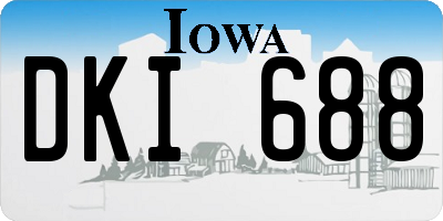 IA license plate DKI688