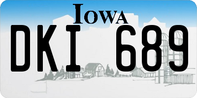 IA license plate DKI689