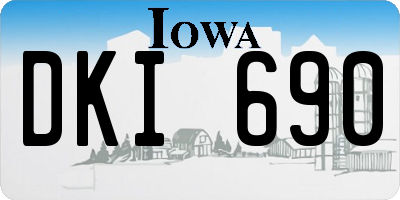IA license plate DKI690