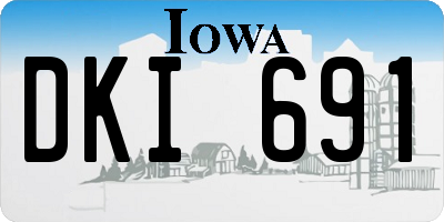 IA license plate DKI691