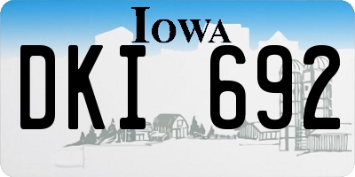 IA license plate DKI692