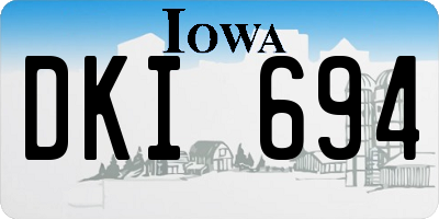 IA license plate DKI694