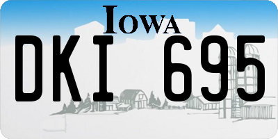 IA license plate DKI695