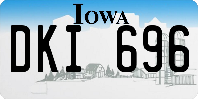 IA license plate DKI696
