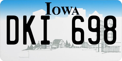 IA license plate DKI698