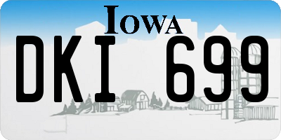 IA license plate DKI699