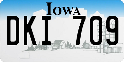 IA license plate DKI709