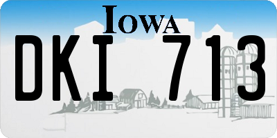 IA license plate DKI713