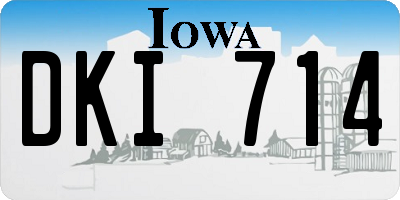 IA license plate DKI714