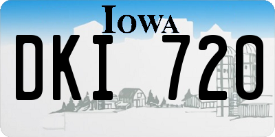 IA license plate DKI720