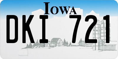 IA license plate DKI721