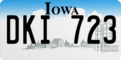 IA license plate DKI723