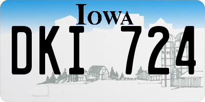 IA license plate DKI724