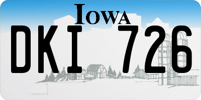 IA license plate DKI726