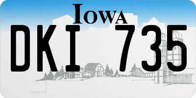 IA license plate DKI735