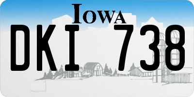 IA license plate DKI738