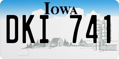 IA license plate DKI741