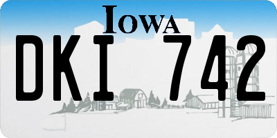 IA license plate DKI742