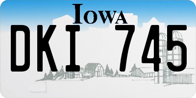 IA license plate DKI745