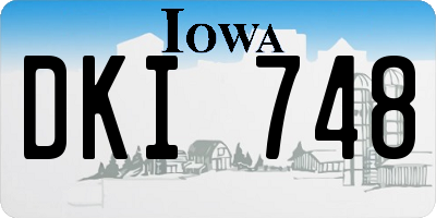 IA license plate DKI748