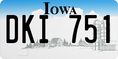 IA license plate DKI751