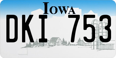 IA license plate DKI753