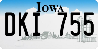 IA license plate DKI755