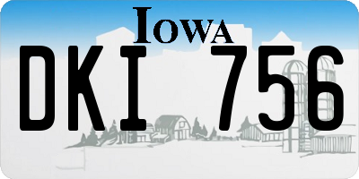 IA license plate DKI756