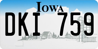 IA license plate DKI759