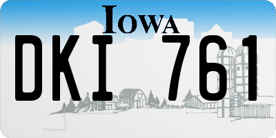 IA license plate DKI761