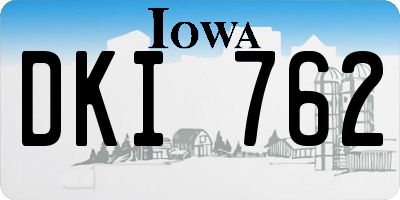 IA license plate DKI762