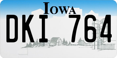 IA license plate DKI764