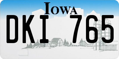 IA license plate DKI765