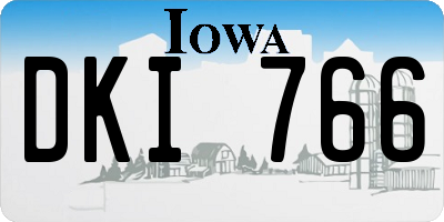 IA license plate DKI766