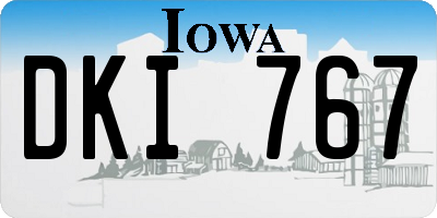 IA license plate DKI767