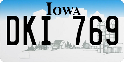 IA license plate DKI769