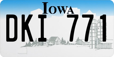 IA license plate DKI771