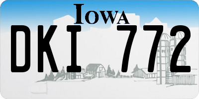IA license plate DKI772