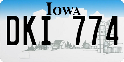 IA license plate DKI774