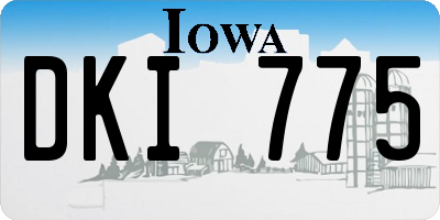 IA license plate DKI775